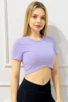 135817 135817-4210 Asimetrik Crop Bluz